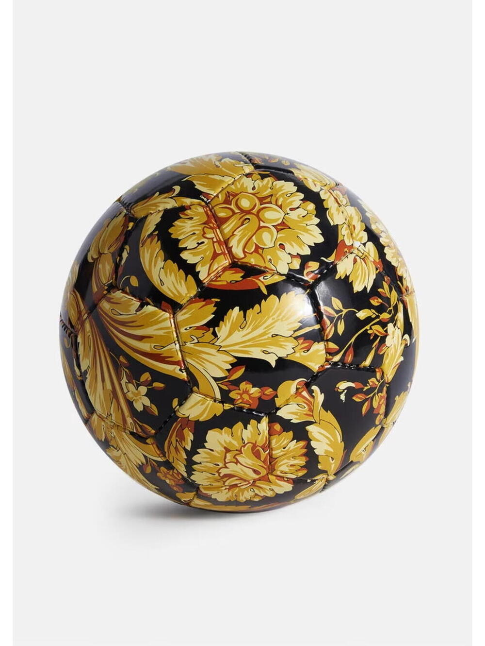 Versace Barocco Print Soccer Ball Black Gold NEW with Dustbag Collector